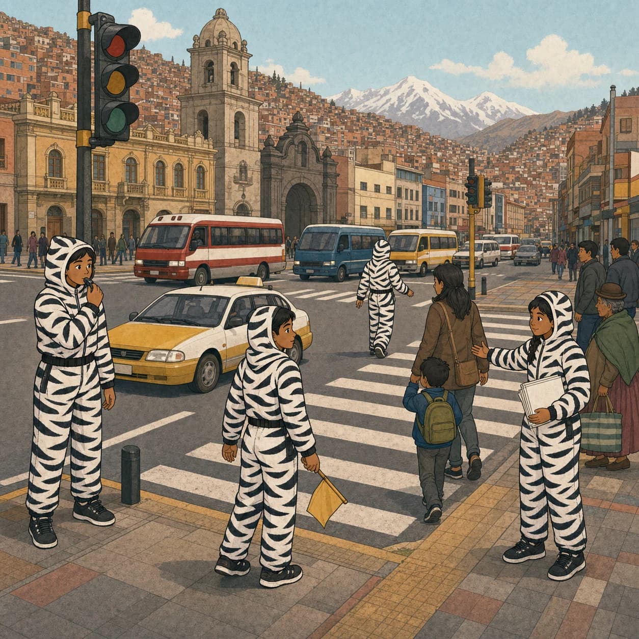 The Zebras at La Paz’s Intersections — cut 2