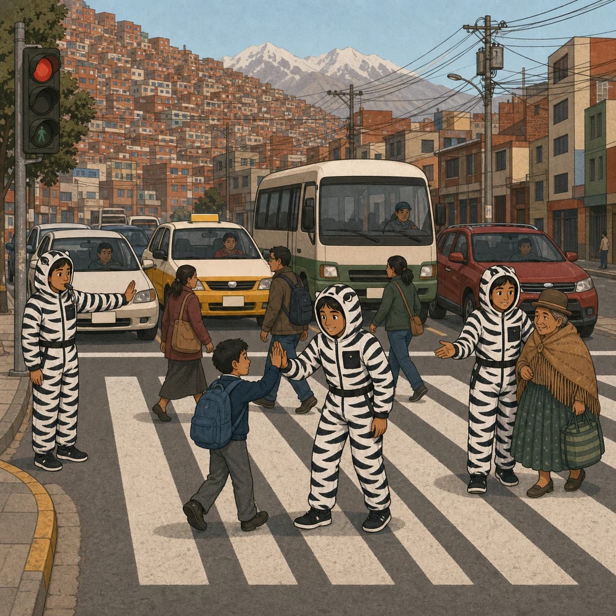 The Zebras at La Paz’s Intersections — cut 3